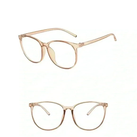 🆕 Nude Anti-Blu-Ray Big Round Frame Glasses🆕 - Picture 5 of 5